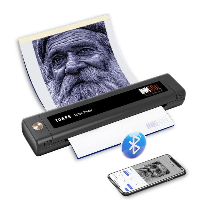 INKSOUL® T08FS Wireless Tattoo Transfer Stencil Printer-Can print shadows INKSOULSUPPLY.COM