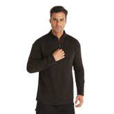 New Fleece Stand Collar Zipper Solid Pullover Shirt SnapLux Co