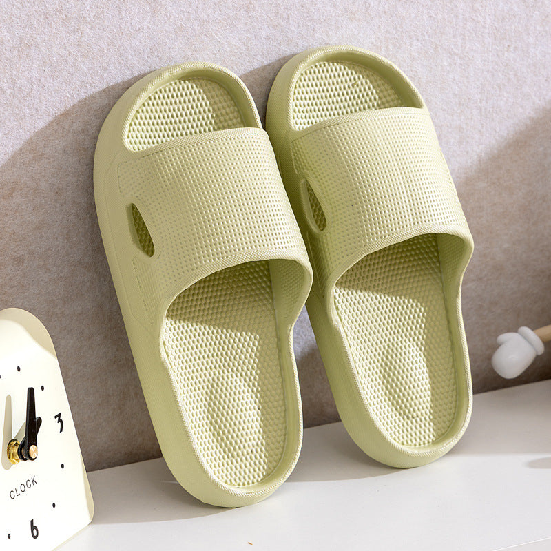 Solid Color Thick Bottom Home Slippers Summer Non-slip Floor Bathroom Slipper Women Men Couples Shoes SnapLux Co