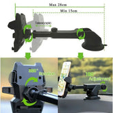 Rotatable In Car Suction Phone Holder Dashboard Windscreen Universal Mount SnapLux Co