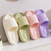 Solid Color Thick Bottom Home Slippers Summer Non-slip Floor Bathroom Slipper Women Men Couples Shoes SnapLux Co