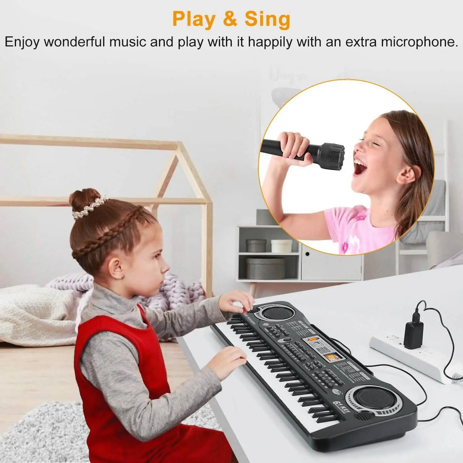 61 Keys Digital Music Electronic Keyboard DailySale