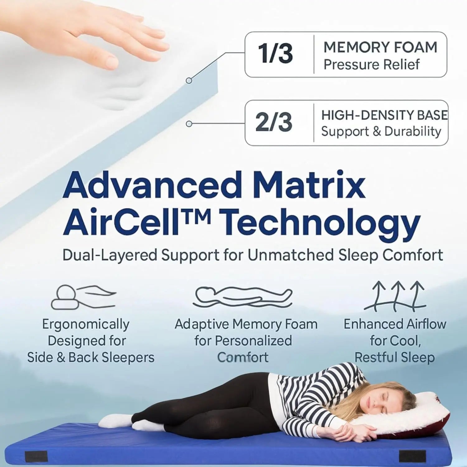 Matrix Air-Cell Memory Foam Camping Mattress Hazli Collection