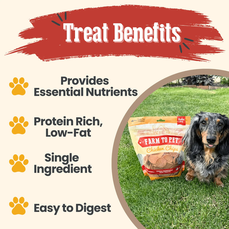Chicken Chips for Dogs | All-Natural Single-Ingredient Dog Treats Farm To Pet