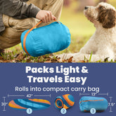 Travel Dog Bed - Foldable & Packable for Travel, Road Trip, Camping Rubyloo