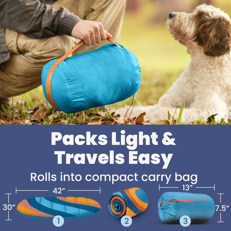 Travel Dog Bed - Foldable & Packable for Travel, Road Trip, Camping Rubyloo