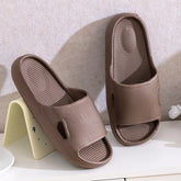 Solid Color Thick Bottom Home Slippers Summer Non-slip Floor Bathroom Slipper Women Men Couples Shoes SnapLux Co