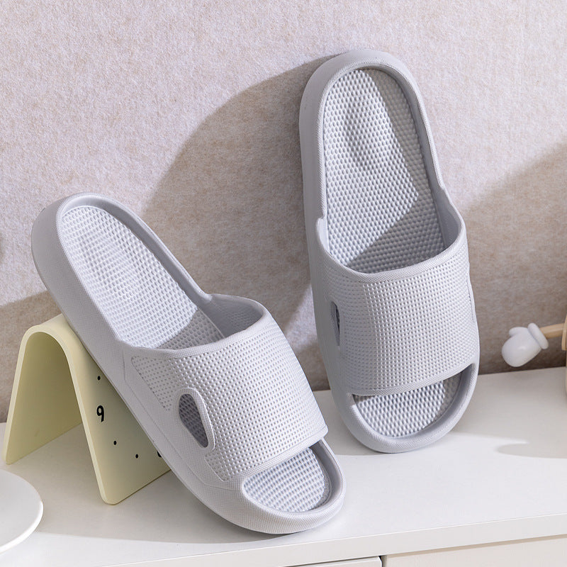 Solid Color Thick Bottom Home Slippers Summer Non-slip Floor Bathroom Slipper Women Men Couples Shoes SnapLux Co