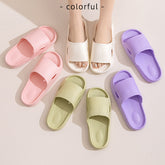 Solid Color Thick Bottom Home Slippers Summer Non-slip Floor Bathroom Slipper Women Men Couples Shoes SnapLux Co