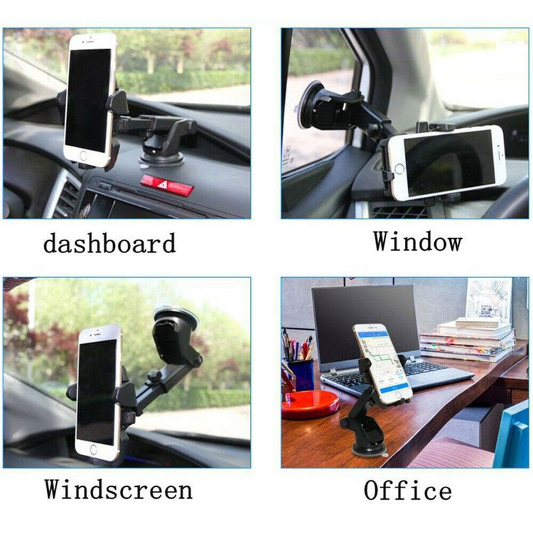 Rotatable In Car Suction Phone Holder Dashboard Windscreen Universal Mount SnapLux Co
