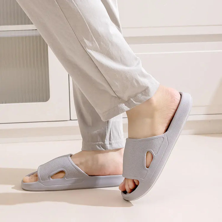 Solid Color Thick Bottom Home Slippers Summer Non-slip Floor Bathroom Slipper Women Men Couples Shoes SnapLux Co