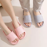 Solid Color Thick Bottom Home Slippers Summer Non-slip Floor Bathroom Slipper Women Men Couples Shoes SnapLux Co