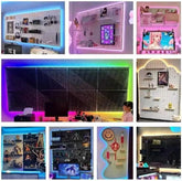 RGB Gaming Pegboard Wall Organizer with Metal Panels and Hooks, 12x24 Setup NSD Gaming Supply