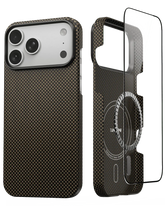 iPhone 17 Pro Max Case - Super Thin | Aramid Fiber | MagSafe - Brown|Black ThinBorne