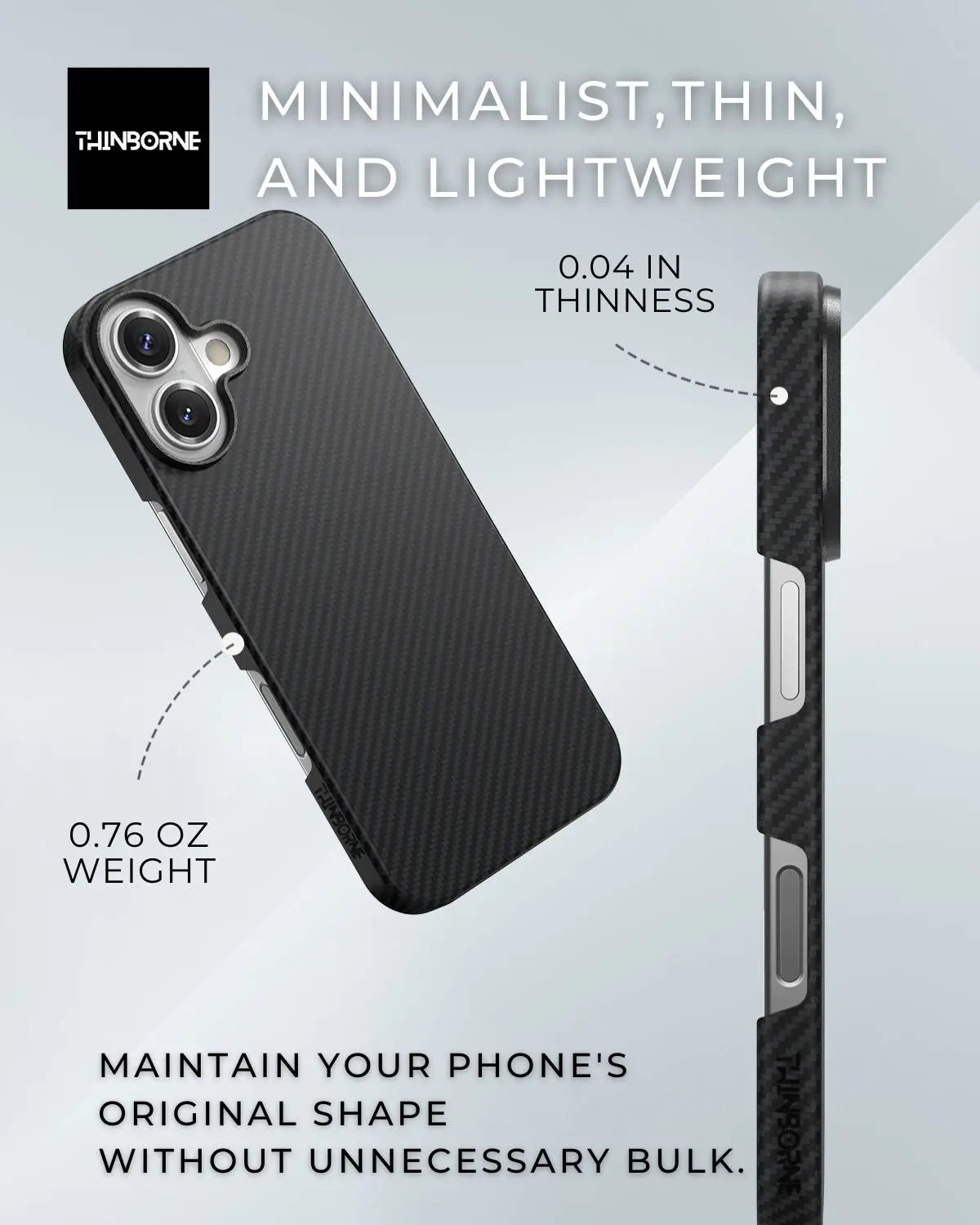 iPhone 17 Case - Super Thin | Aramid Fiber | MagSafe ThinBorne
