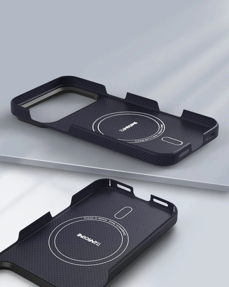 iPhone 17 Pro Max Case - Super Thin | Aramid Fiber | MagSafe - Navy Blue ThinBorne