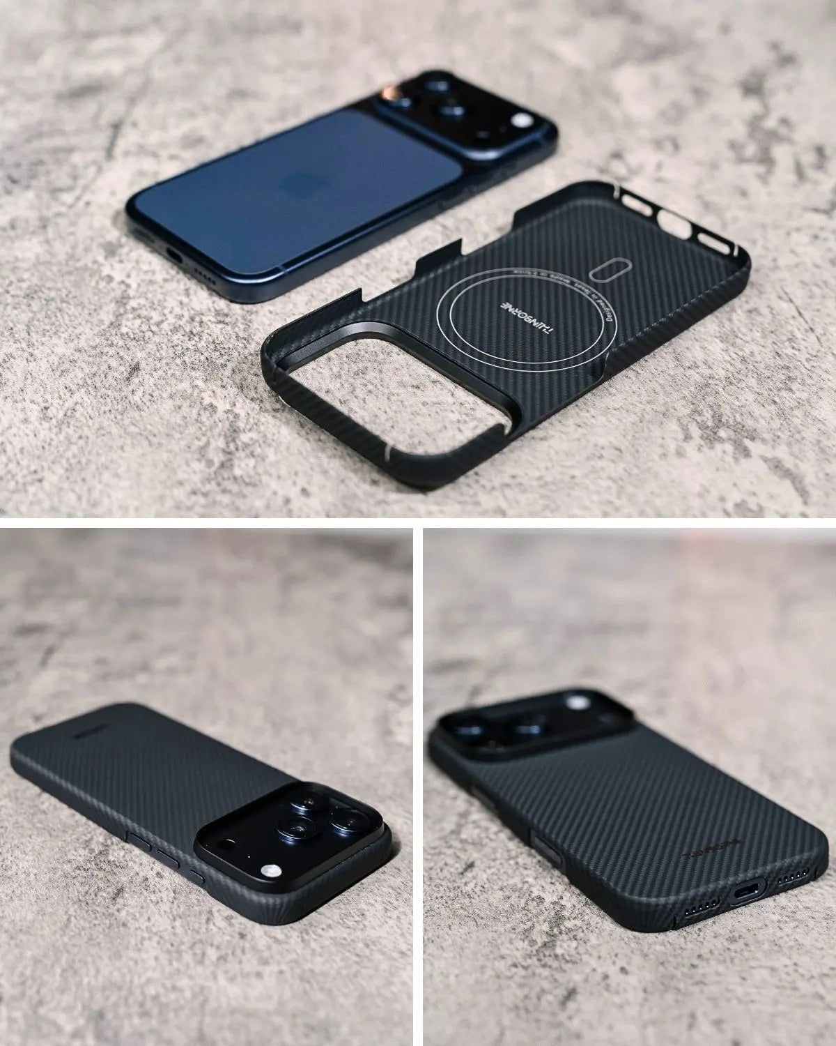 iPhone 17 Pro Max Case - Super Thin | Aramid Fiber | MagSafe - Black ThinBorne