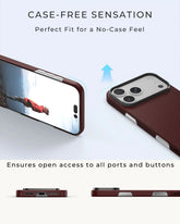 iPhone 17 Pro Max Case - Super Thin | Aramid Fiber | MagSafe - Crimson ThinBorne