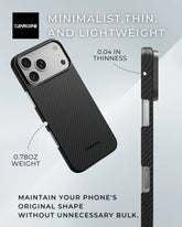 iPhone 17 Pro Max Case - Super Thin | Aramid Fiber | MagSafe - Black ThinBorne
