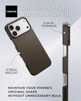 iPhone 17 Pro Max Case - Super Thin | Aramid Fiber | MagSafe - Brown|Black ThinBorne