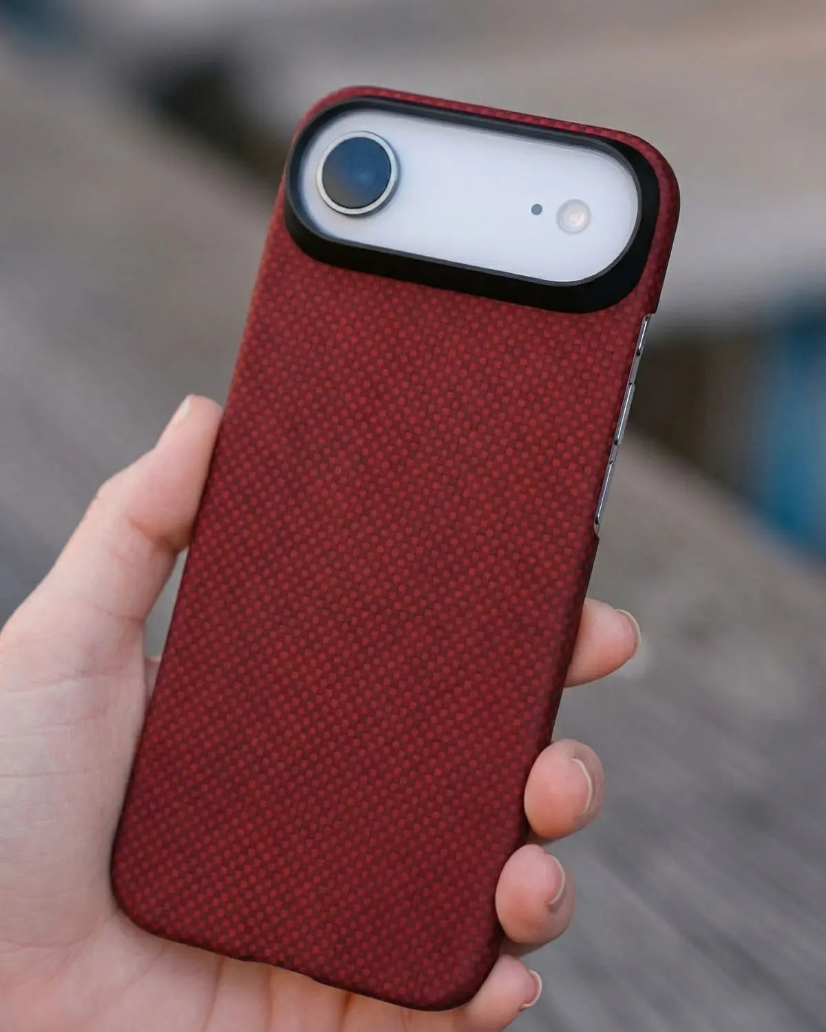 iPhone Air Case - Super Thin | Aramid Fiber | MagSafe - Crimson ThinBorne