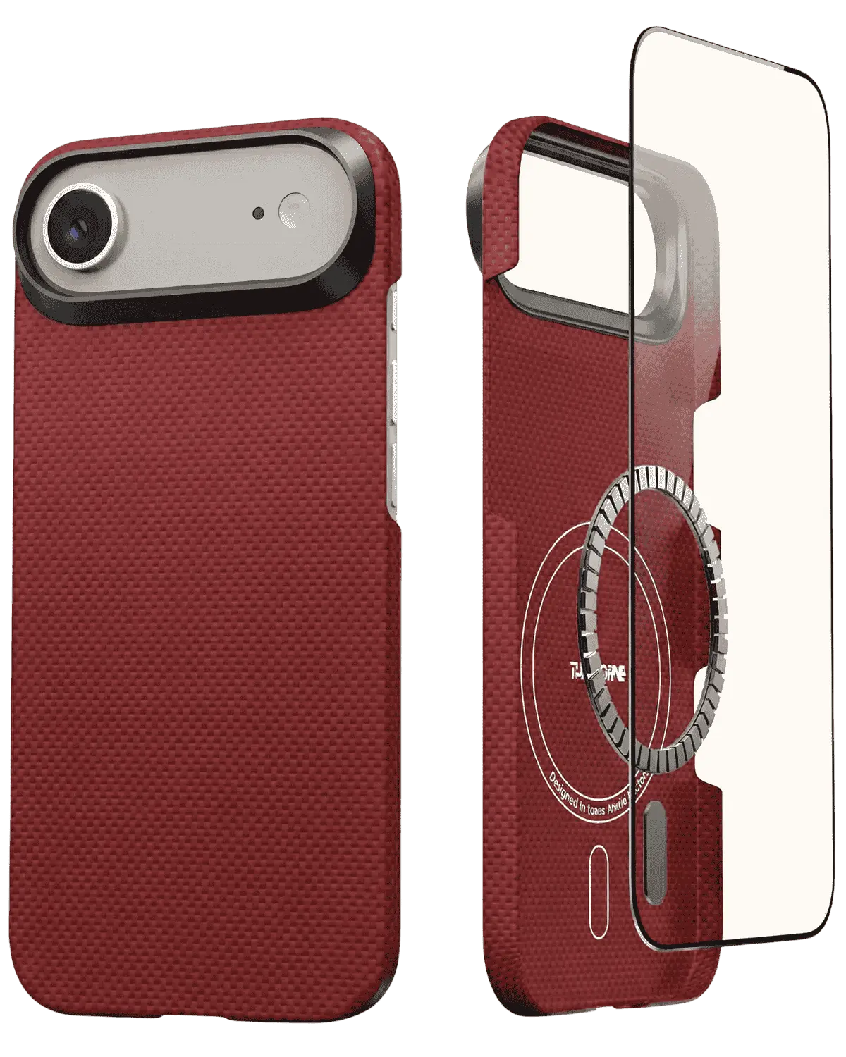 iPhone Air Case - Super Thin | Aramid Fiber | MagSafe - Crimson ThinBorne