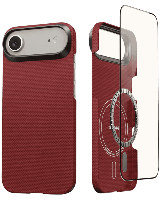 iPhone Air Case - Super Thin | Aramid Fiber | MagSafe - Crimson ThinBorne
