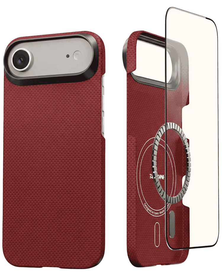 iPhone Air Case - Super Thin | Aramid Fiber | MagSafe - Crimson ThinBorne